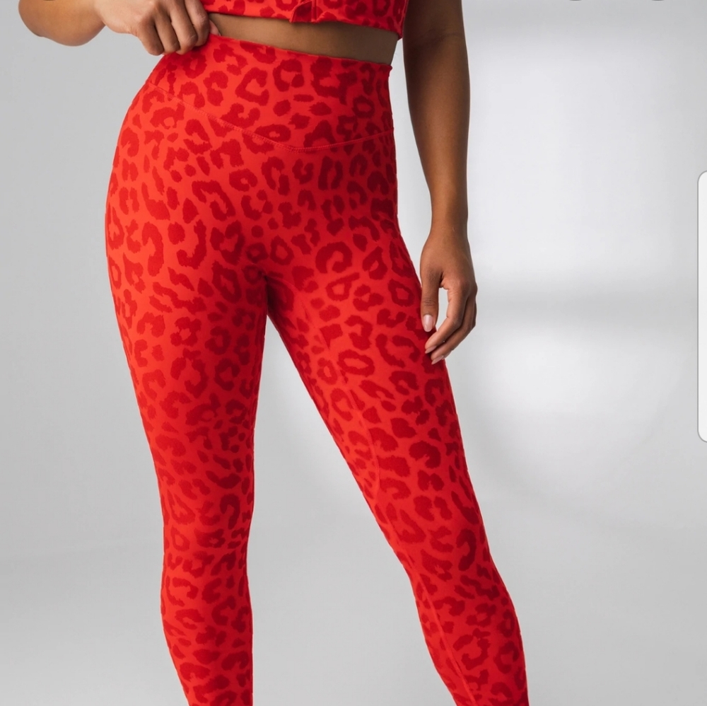 Balance Athletica red leppard leggings